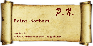 Prinz Norbert névjegykártya